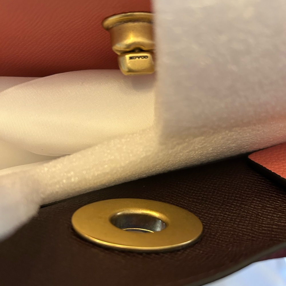 Coach Willow Burgundy Tote with Chocolate Handles - Picture 12 of 12